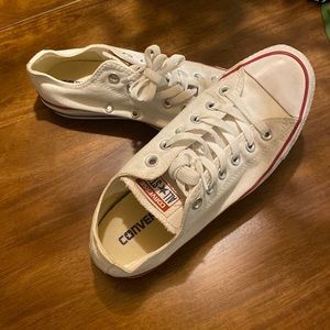 White Low Top Converse All Star Sneakers